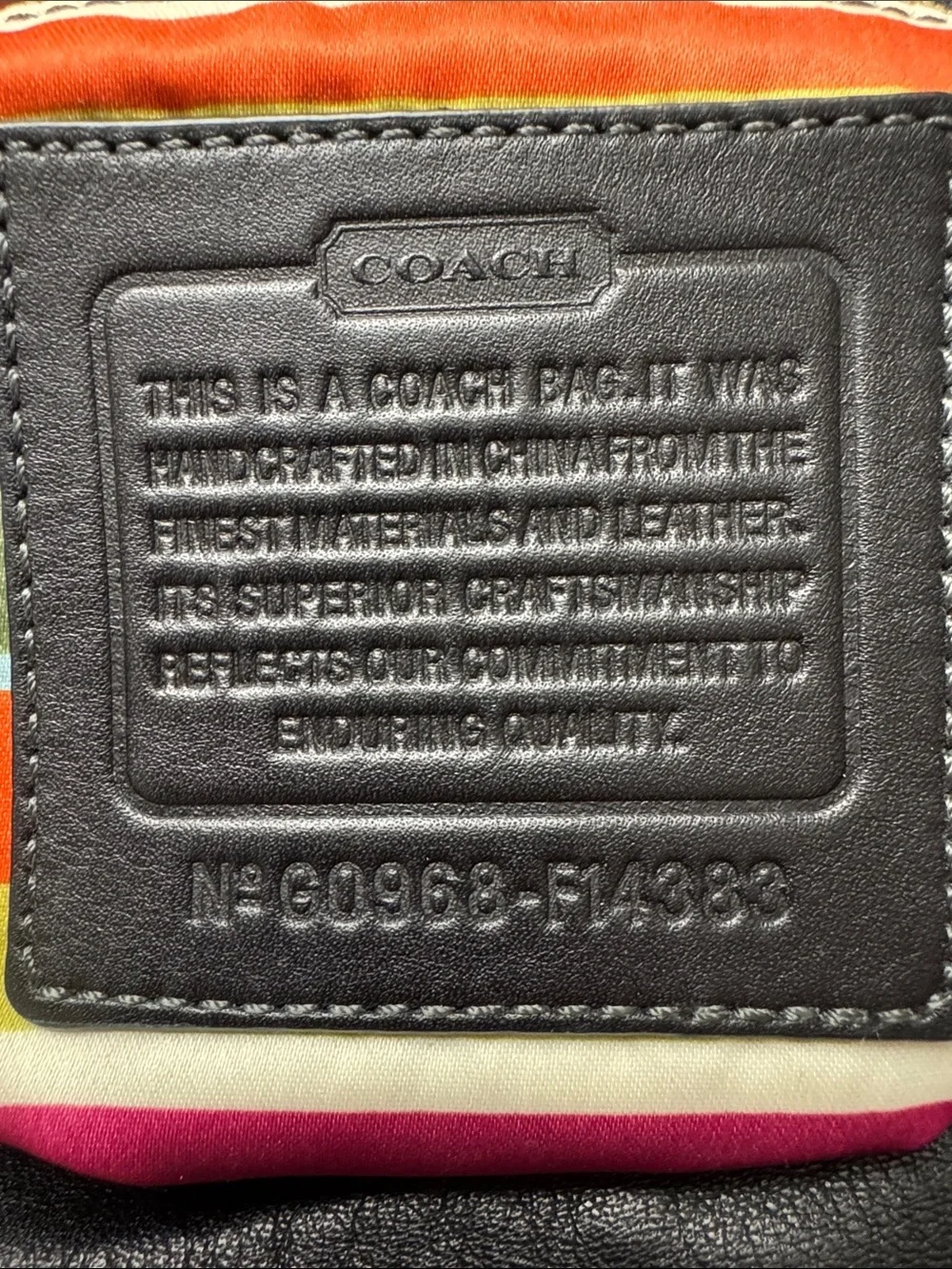 Coach Legacy Bleeker Black Leather Tote with Coach Tag